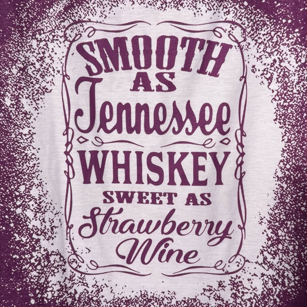 Tennessee Whiskey Strawberry Wine Purple Graphic Tank Top Large - Picture 3 of 4